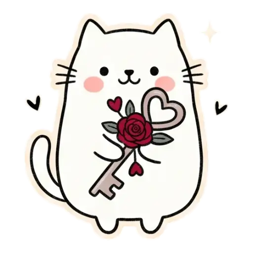 cat, cat lover, romantic, love, cute, WhatsApp stickers, stickers (2)